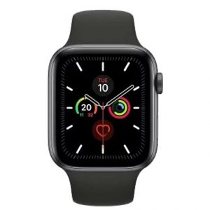 Apple watch series 5 44mm GPS space grey aluminum case with black sports band MWVF2